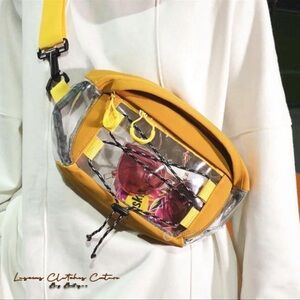 Clear PVC Transparent Fanny Pack Waist Bag Travel Phone Belt Bag Pouch Chest